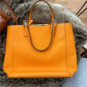 Orange Coach bag